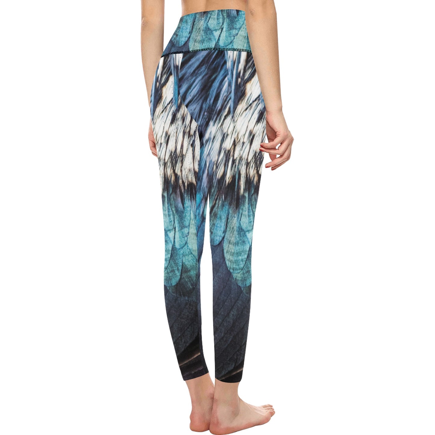 Feathers Women's High-Waisted Leggings