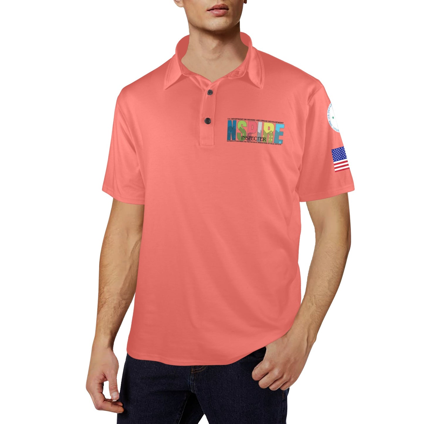 Salmon Men's Polo Shirt