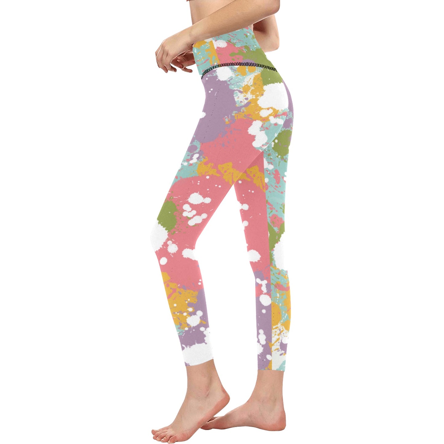 Color Splash High-Waisted Leggings