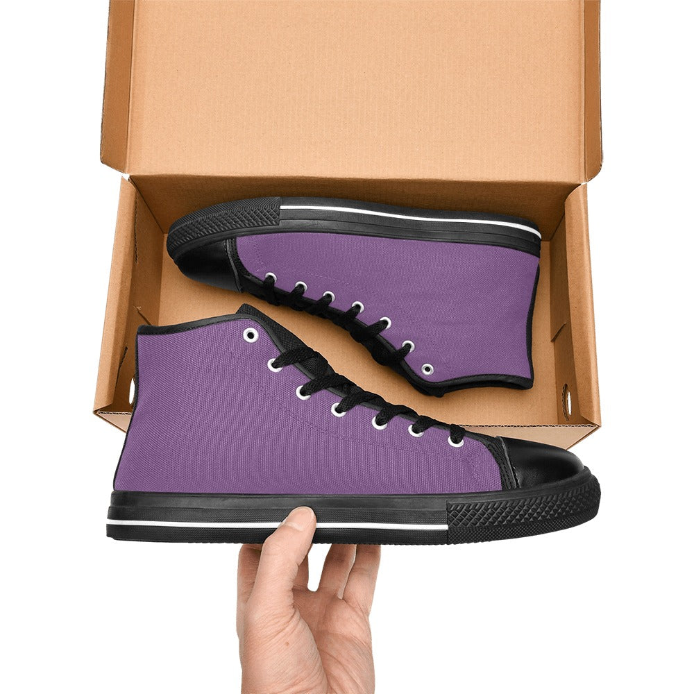 Purple Men's High Top Shoes