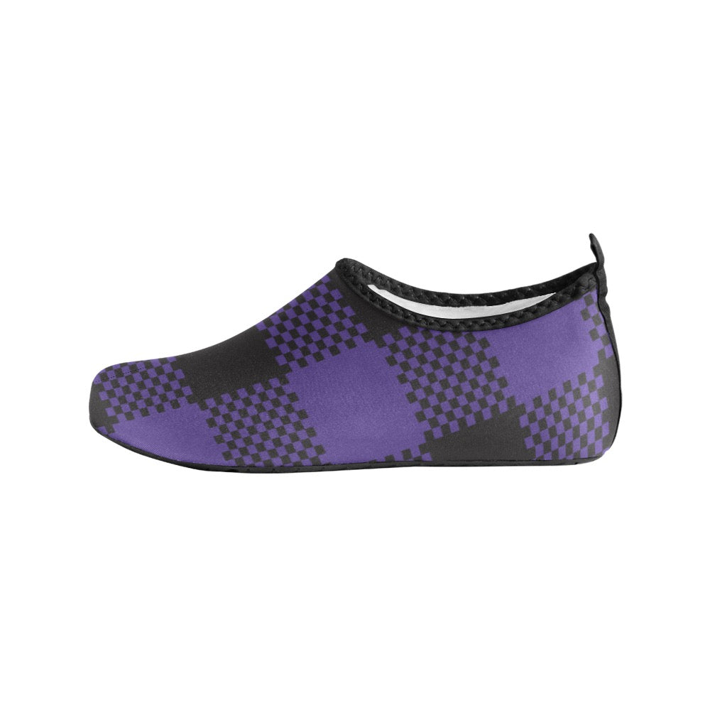 Black and Purple Kids' Slip-On Water Shoes