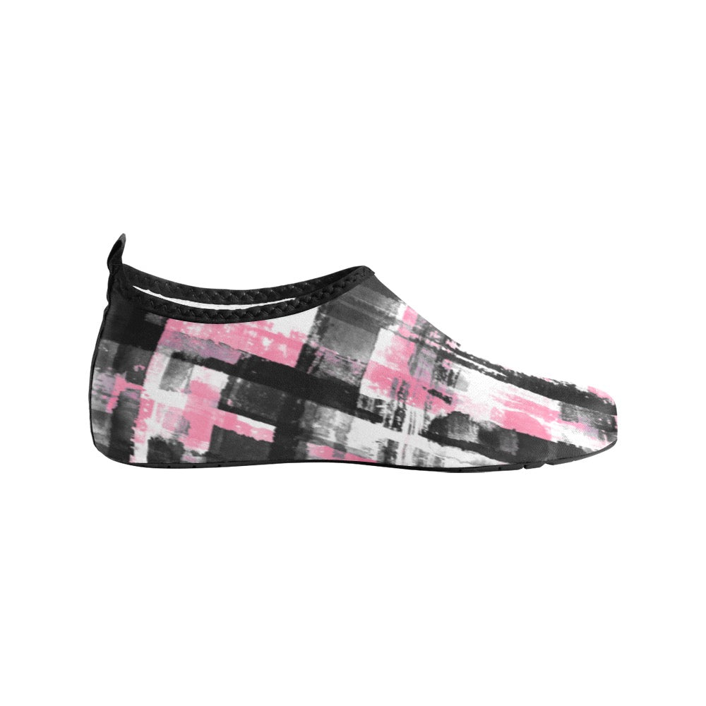 Pink, Black and White Kids' Slip-On Water Shoes