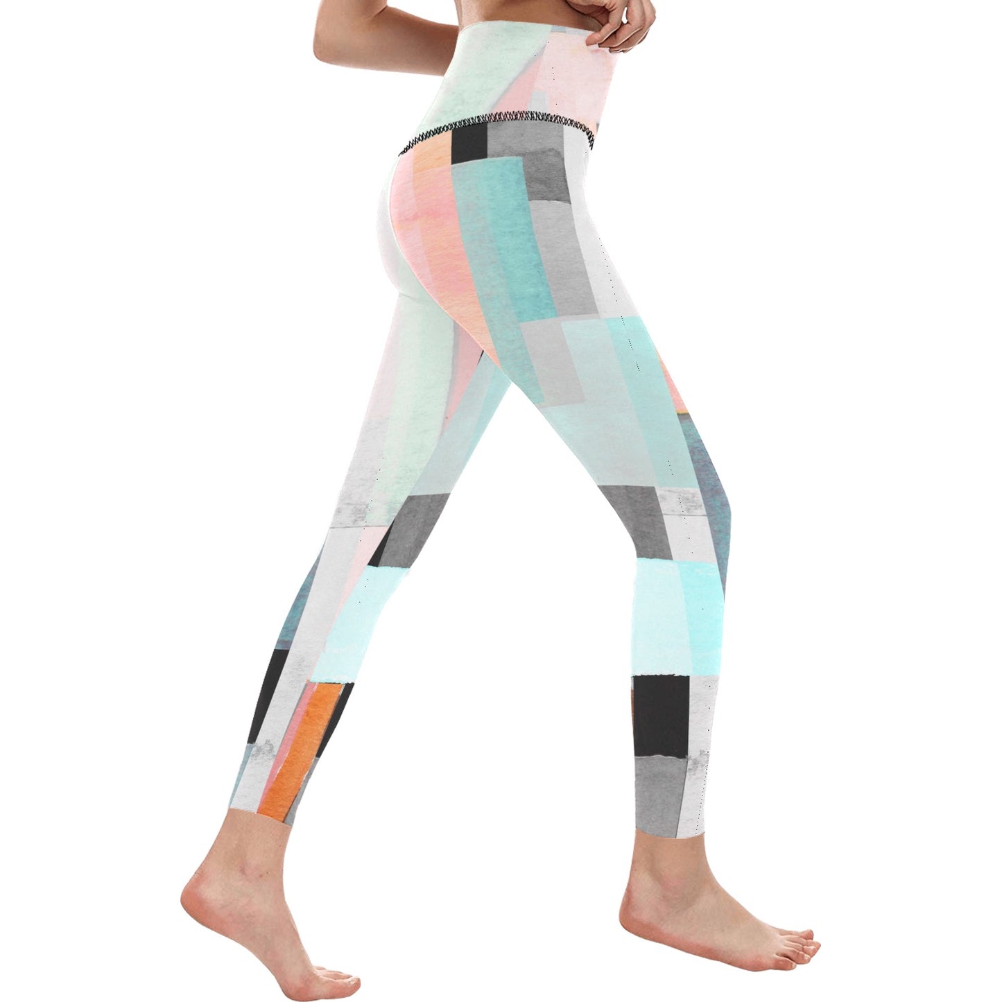 Abstract Geometric High-Waisted Leggings