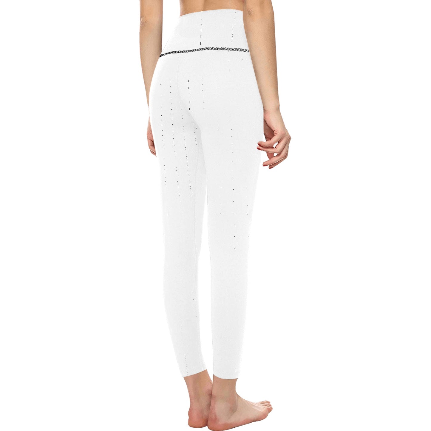 White High-Waisted Leggings