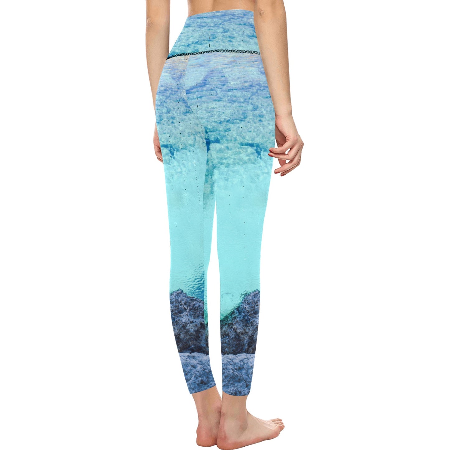 Turquoise Breeze High-Waisted Leggings