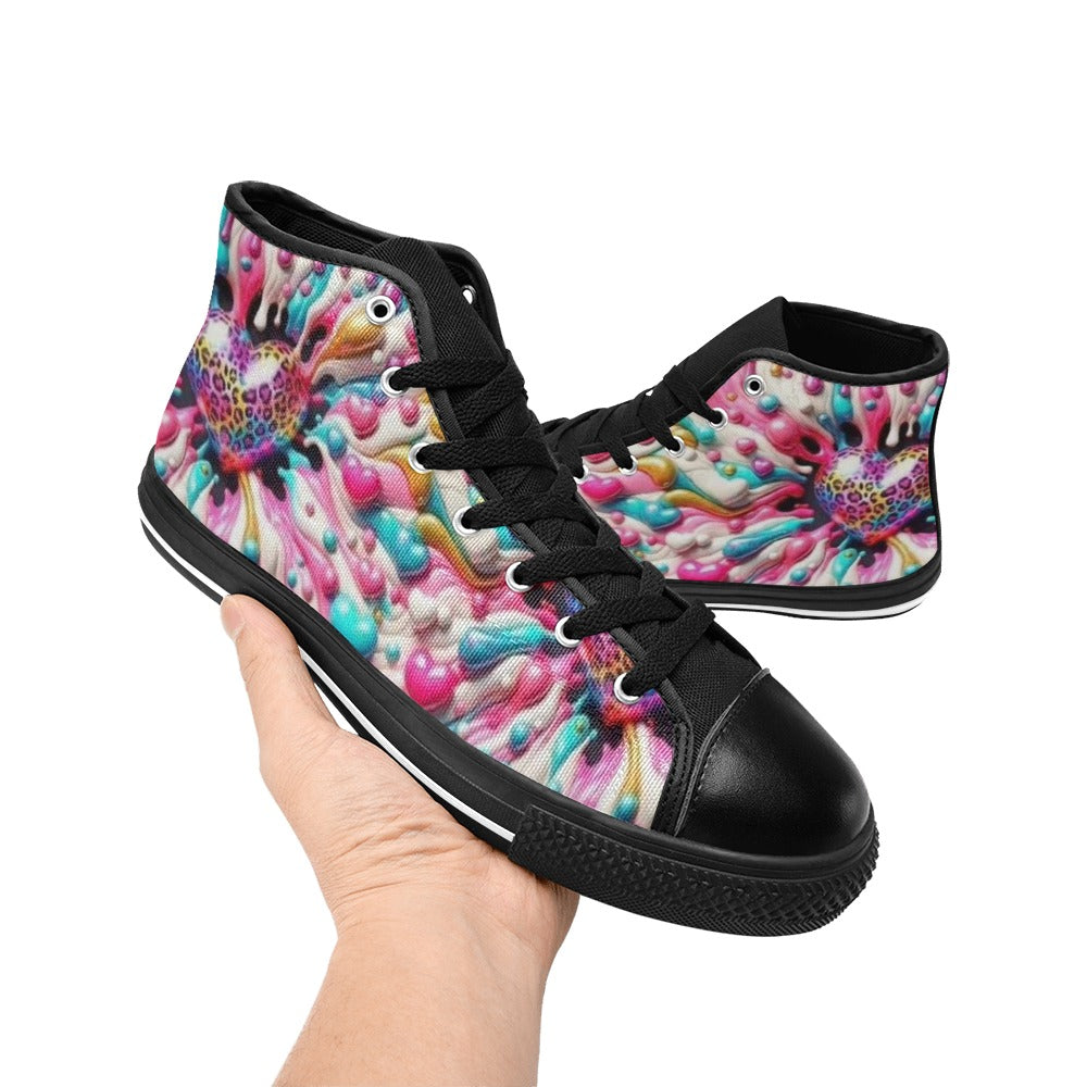 Candy Coated Hearts Kids' High Top Shoes