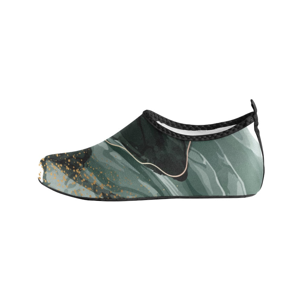 Green Marble Kids' Slip-On Water Shoes