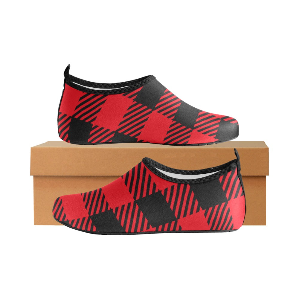 Black and Red Kids' Slip-On Water Shoes