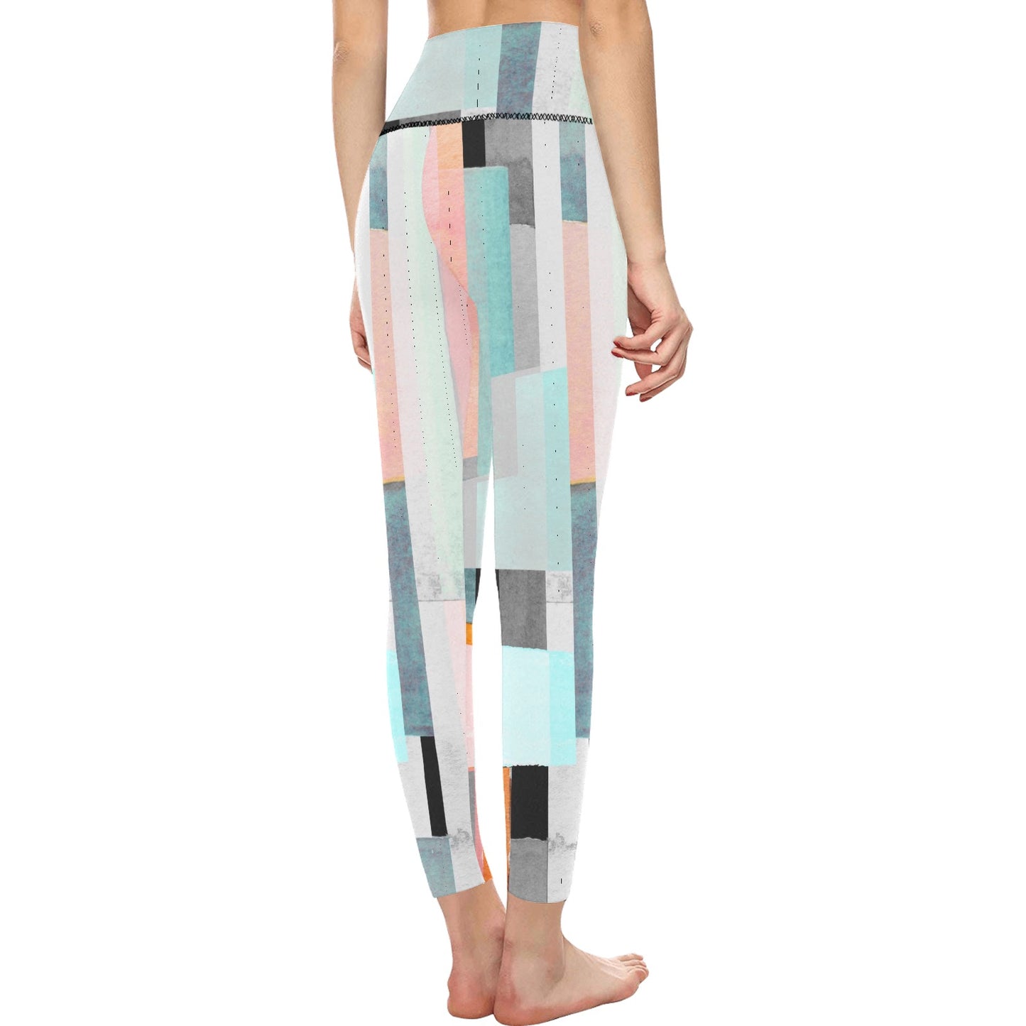 Abstract Geometric High-Waisted Leggings