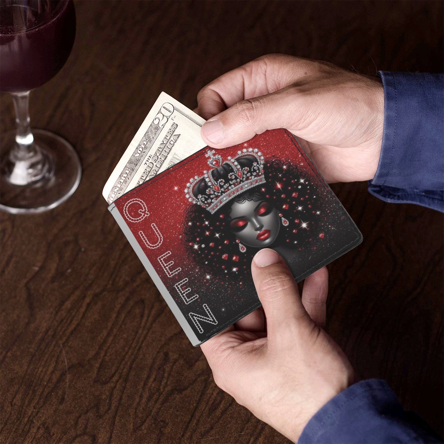 Red Queen Bifold Wallet with Multi Slots