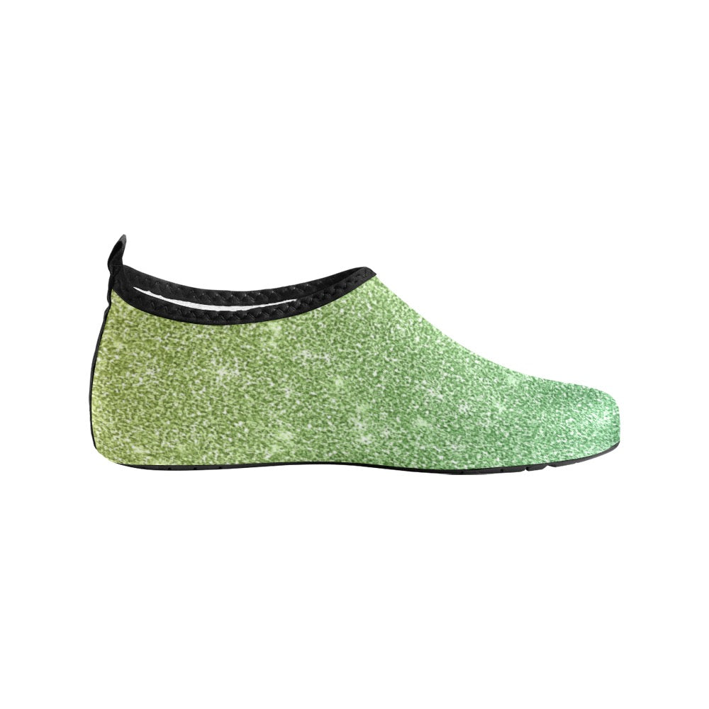 Green Apple Shimmer Kids' Slip-On Water Shoes