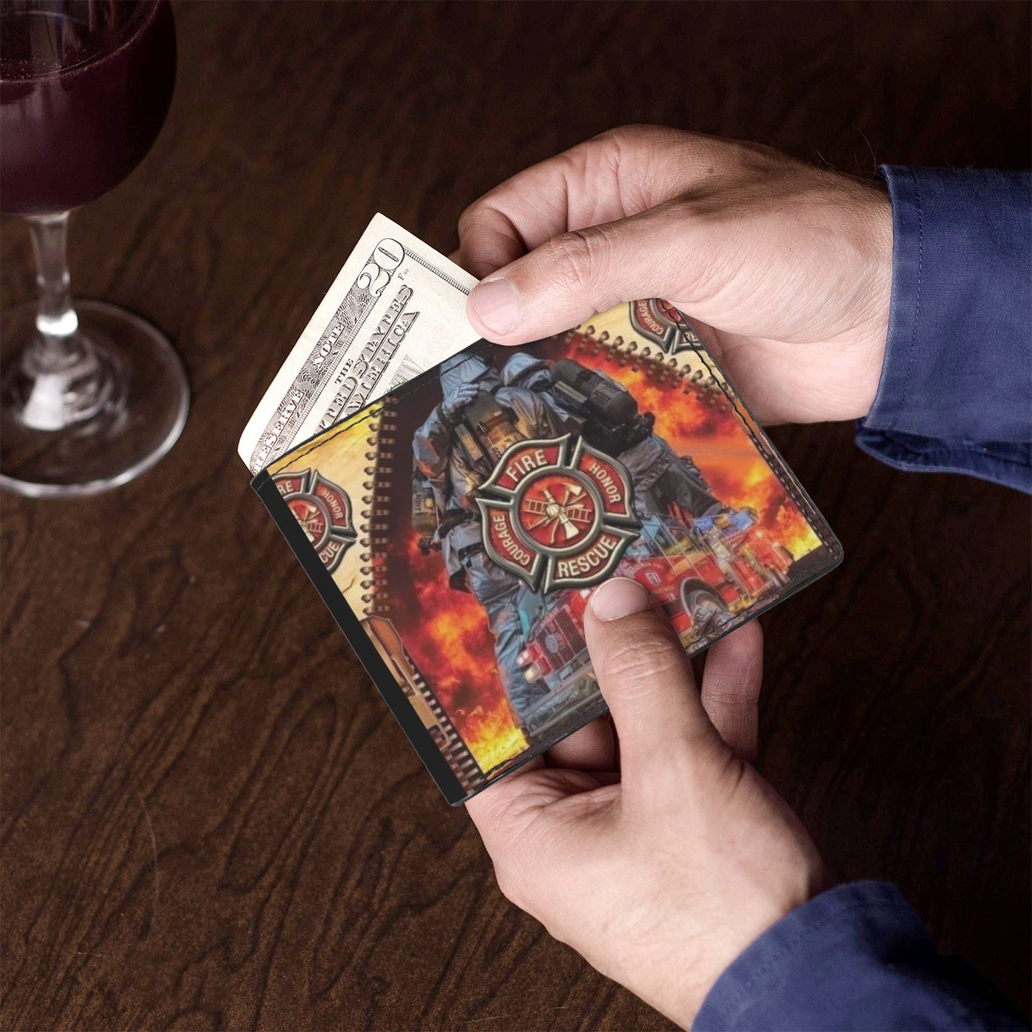 Fire Rescue Unisex Bifold Wallet with Multi Slots