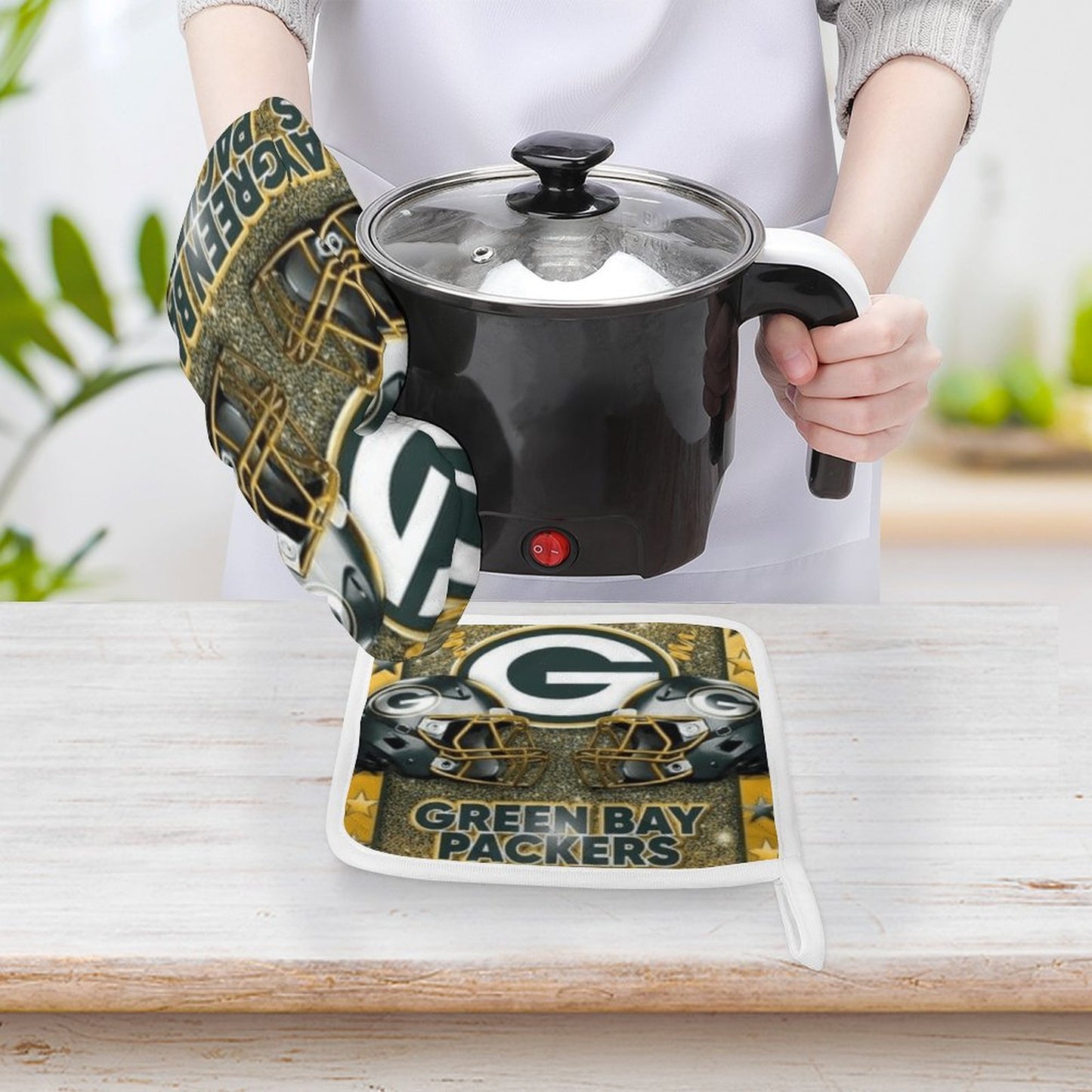 Insulation gloves  Heat Resistant Oven Mitt With Pot Holder