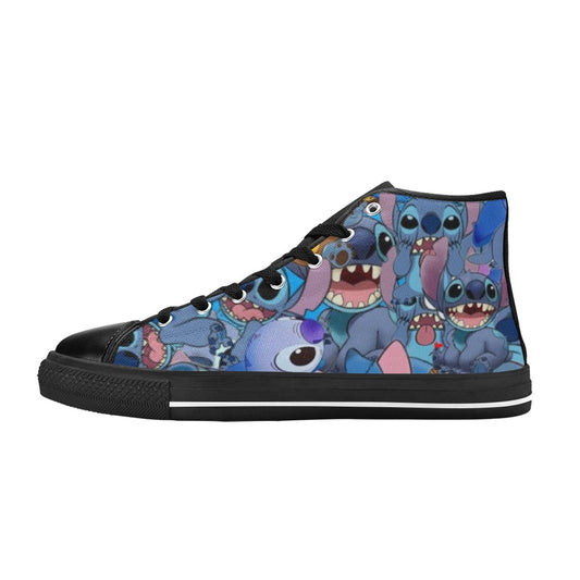 Stitch Collage Kids' High Top Shoes