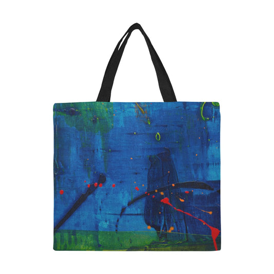 Blue Canvas Tote Bag/Large