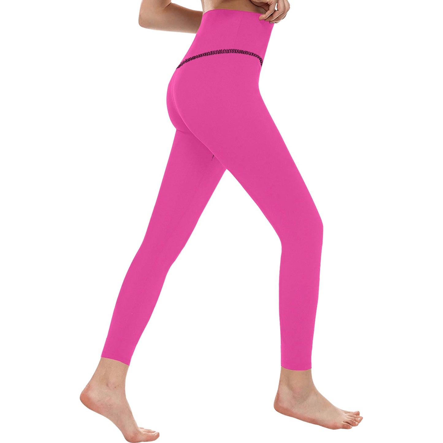 Hot Pink High-Waisted Leggings