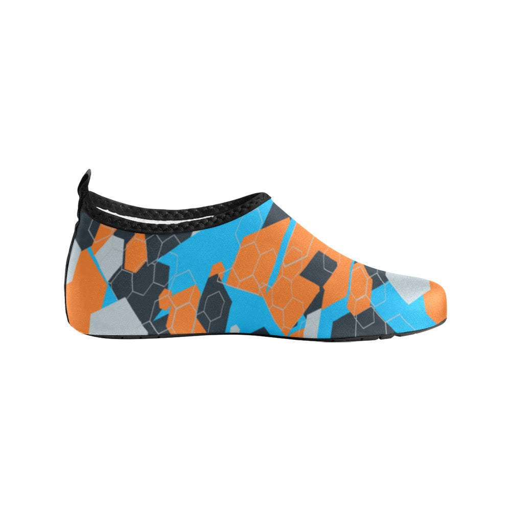 Blue & Orange Geo Kids' Slip-On Water Shoes