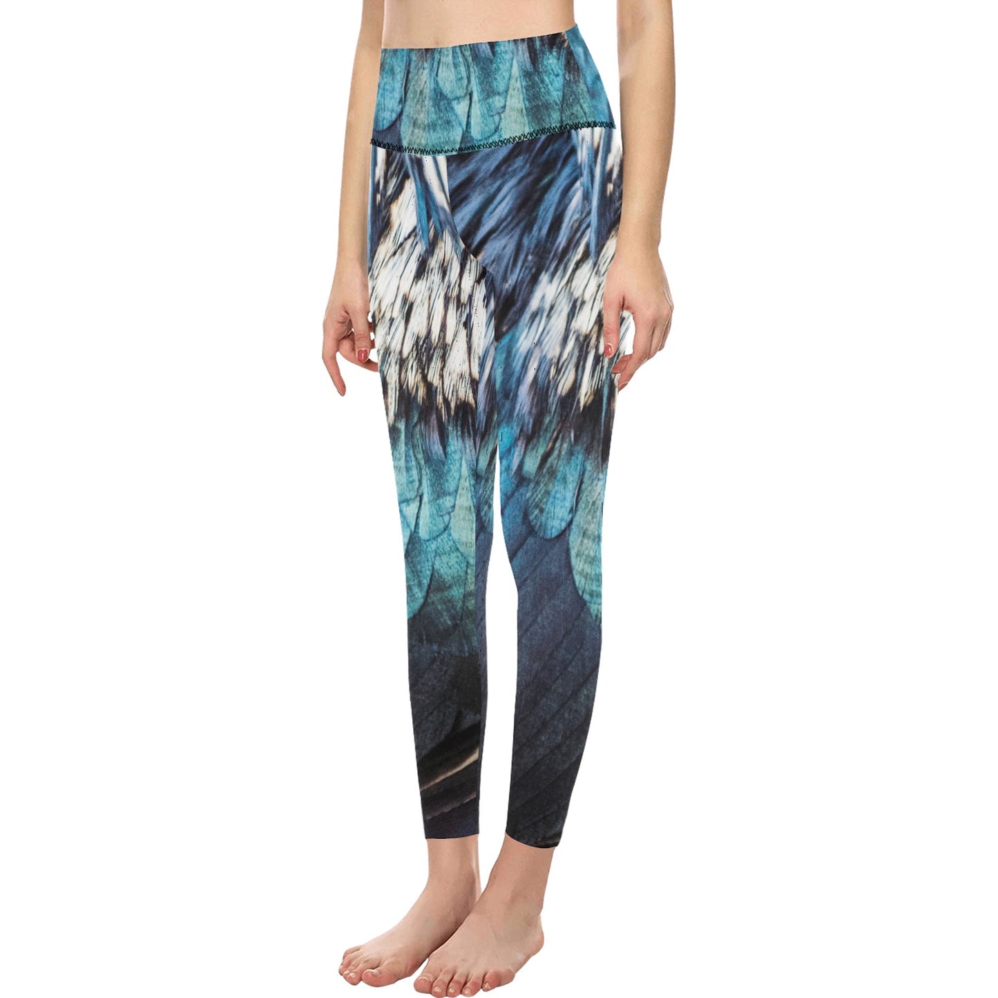 Feathers Women's High-Waisted Leggings