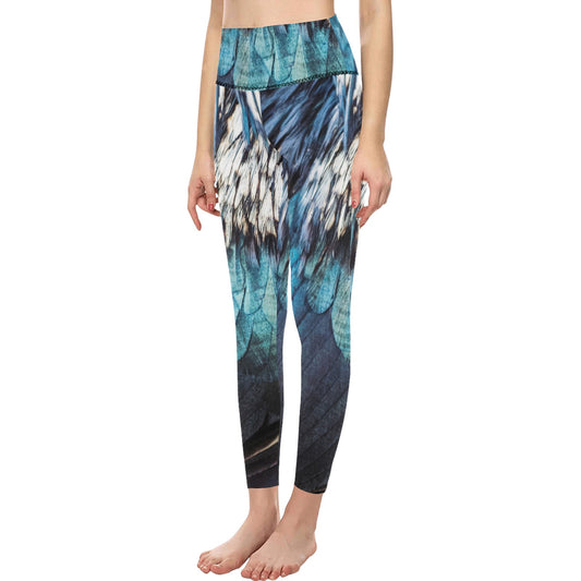 Feathers Women's High-Waisted Leggings