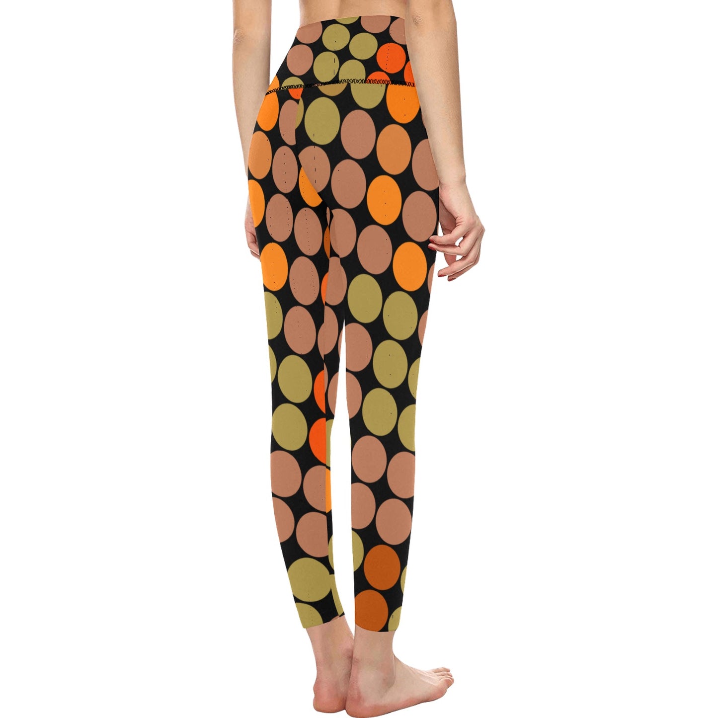 Fall Circles High-Waisted Leggings