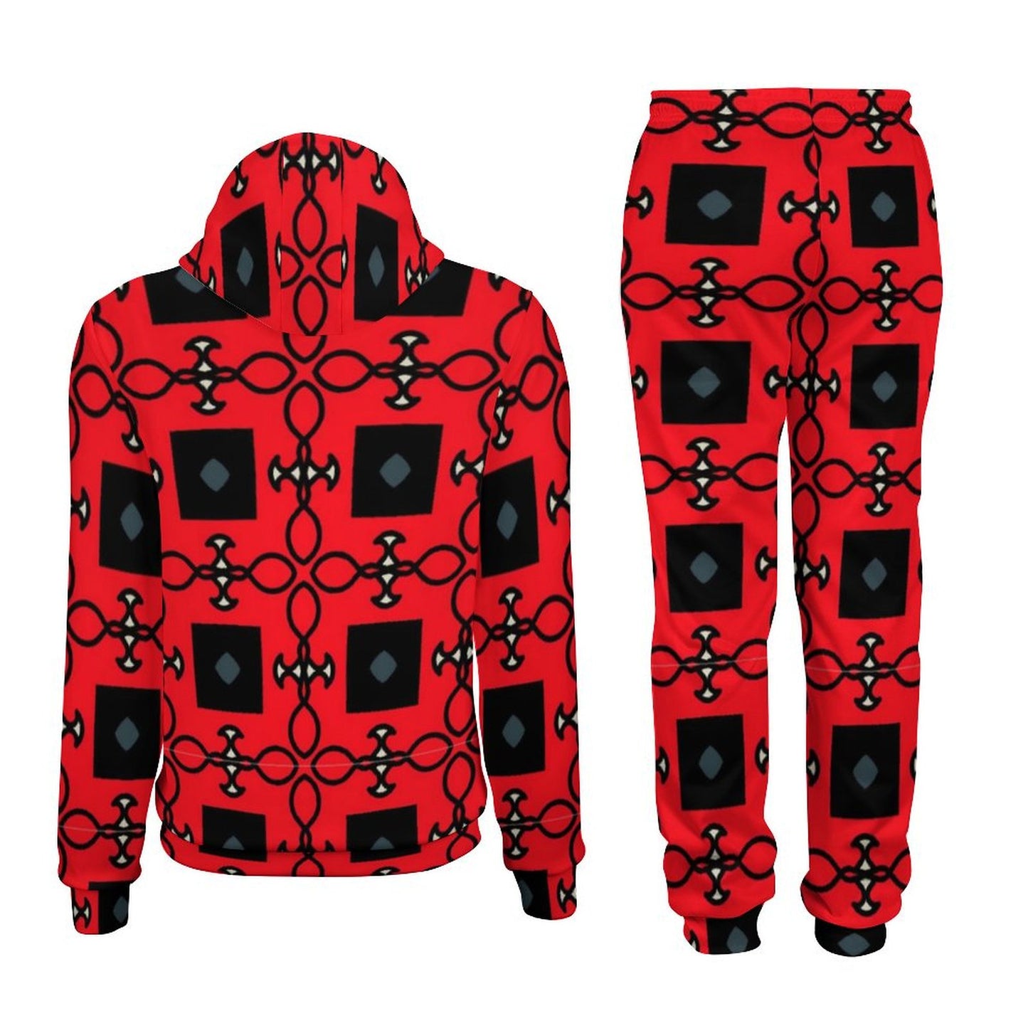 Black and Red Fashion Sweater Tracksuit