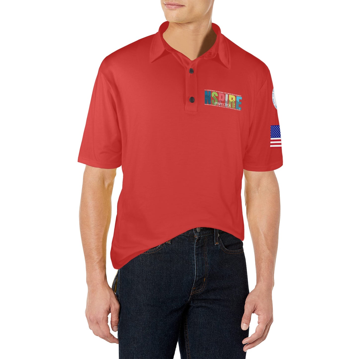 Red Men's Polo Shirt
