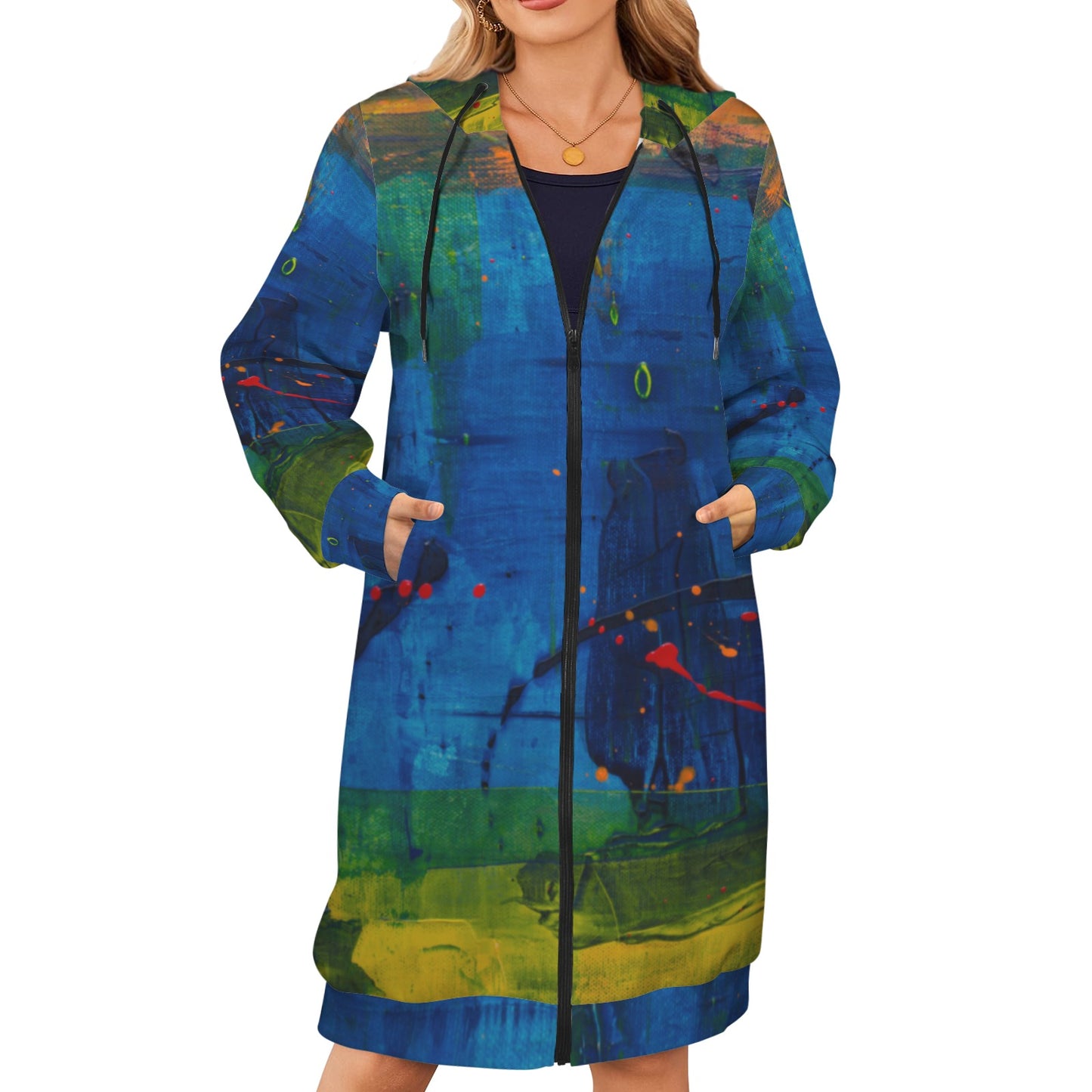 Sunset Lake Women's Long Hooded Coat