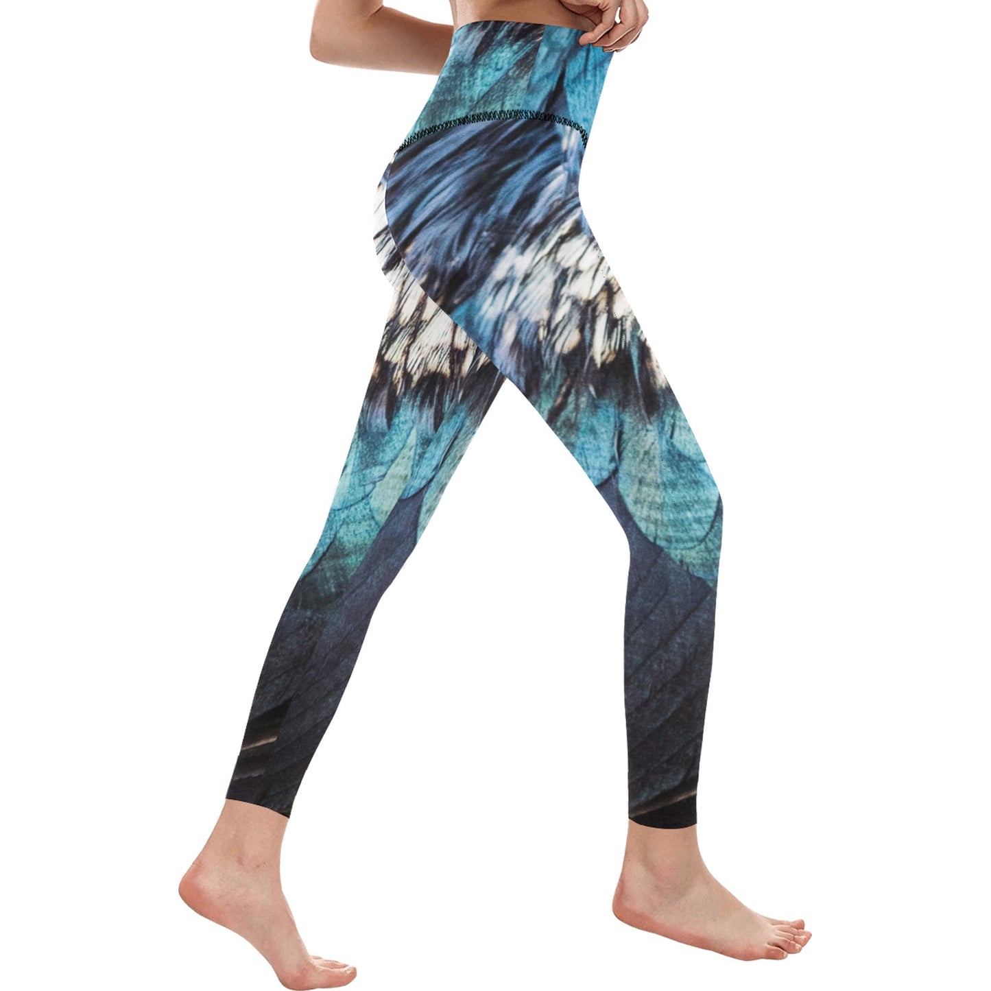 Feathers Women's High-Waisted Leggings