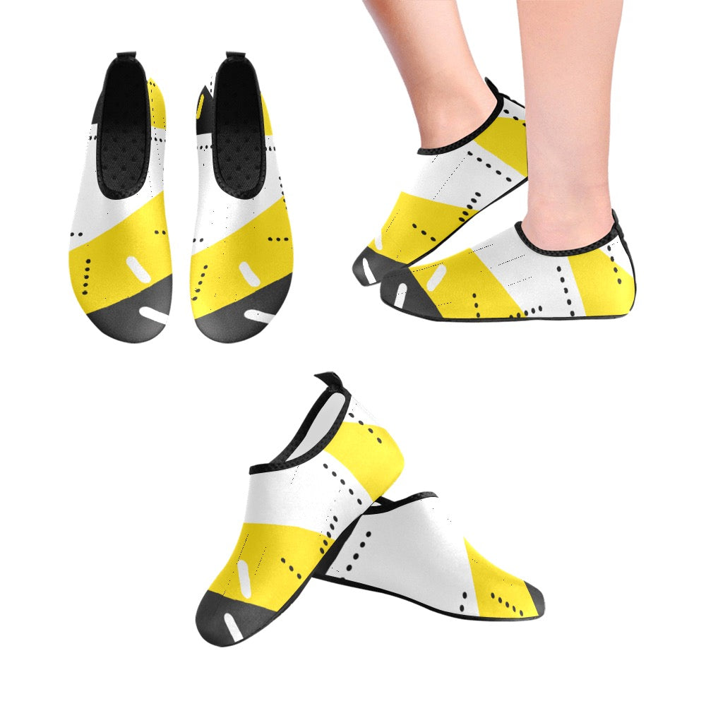 Black and Yellow Kids' Slip-On Water Shoes