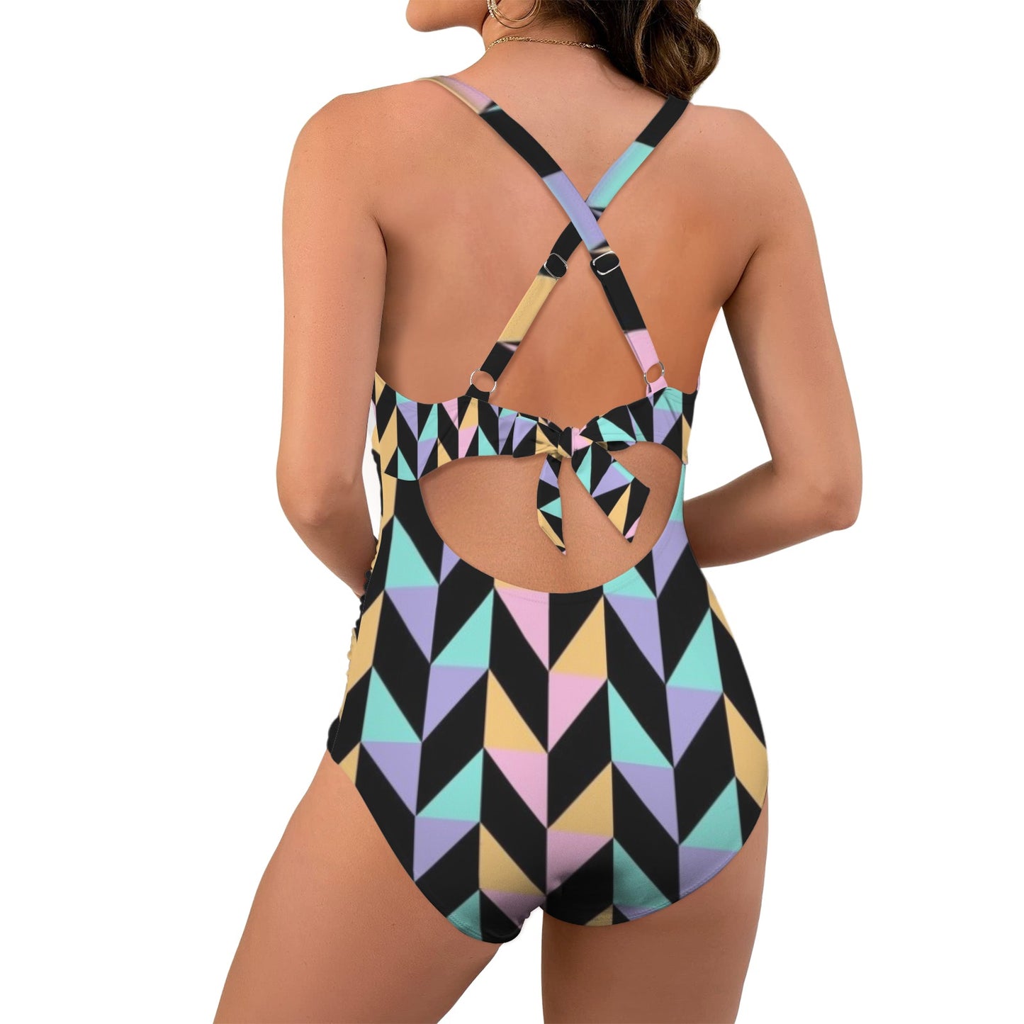 Spring Fling Women's Twist Front Tie Back Swimsuit
