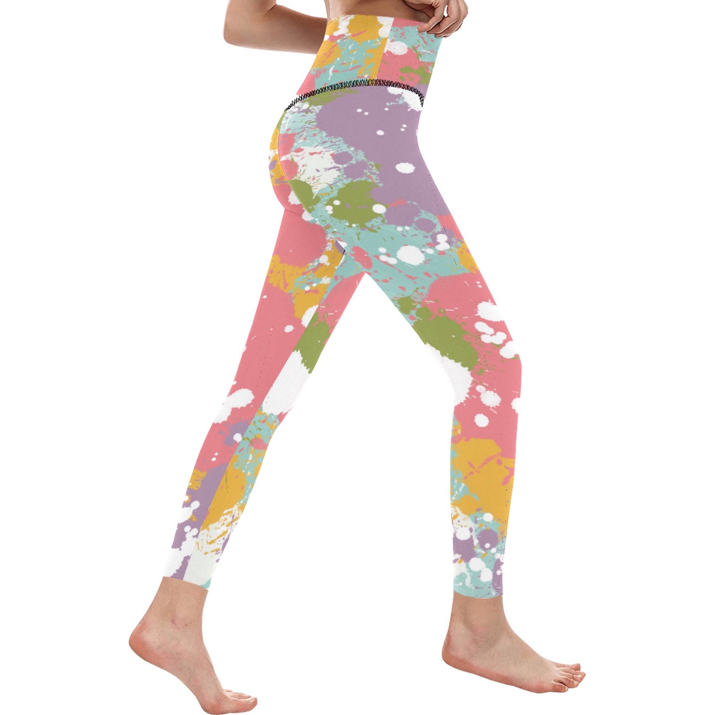 Color Splash High-Waisted Leggings