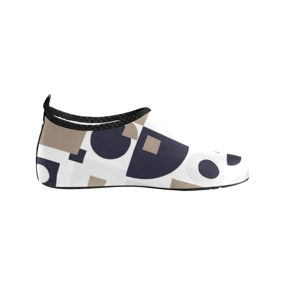 Beige Shapes Kids' Slip-On Water Shoes