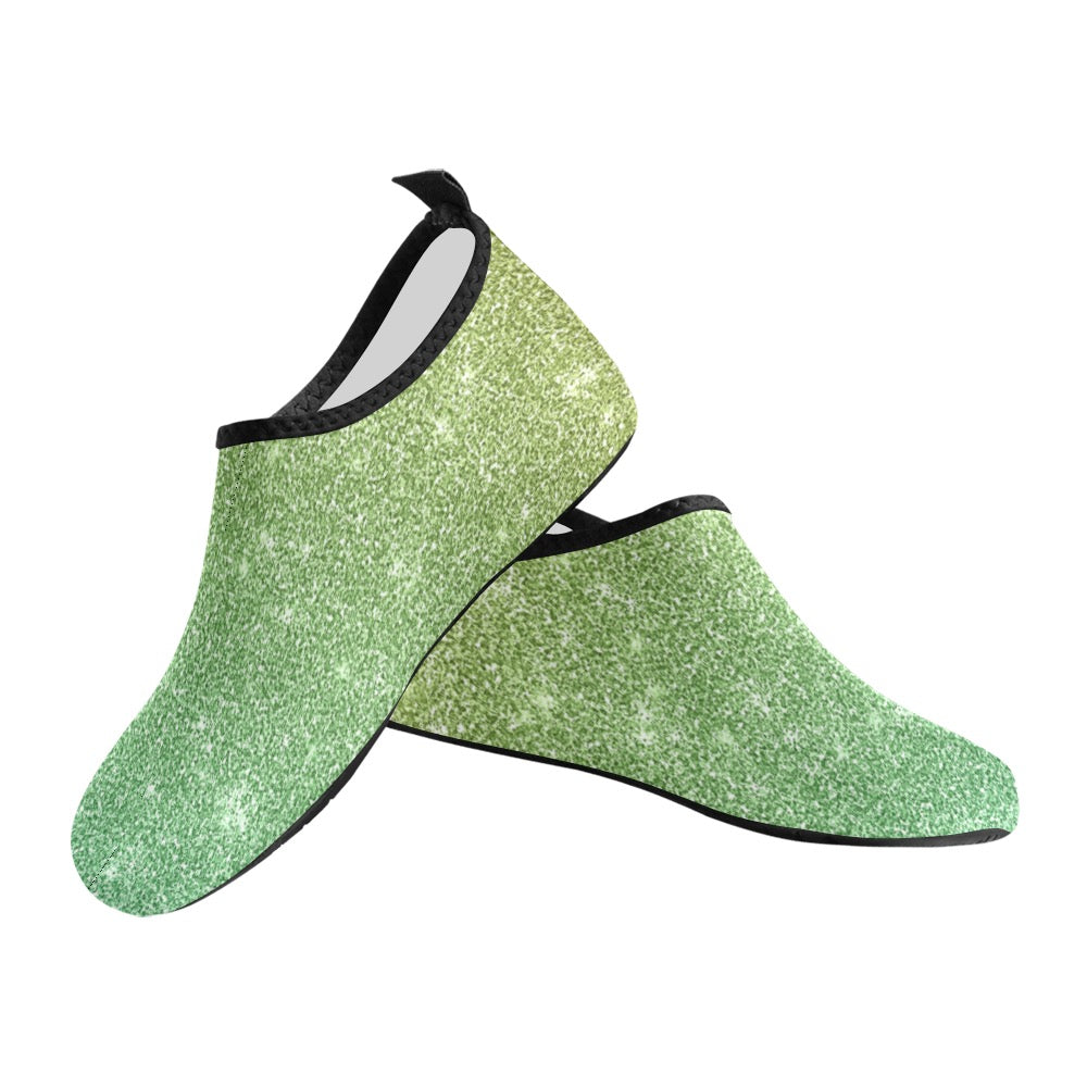 Green Apple Shimmer Kids' Slip-On Water Shoes