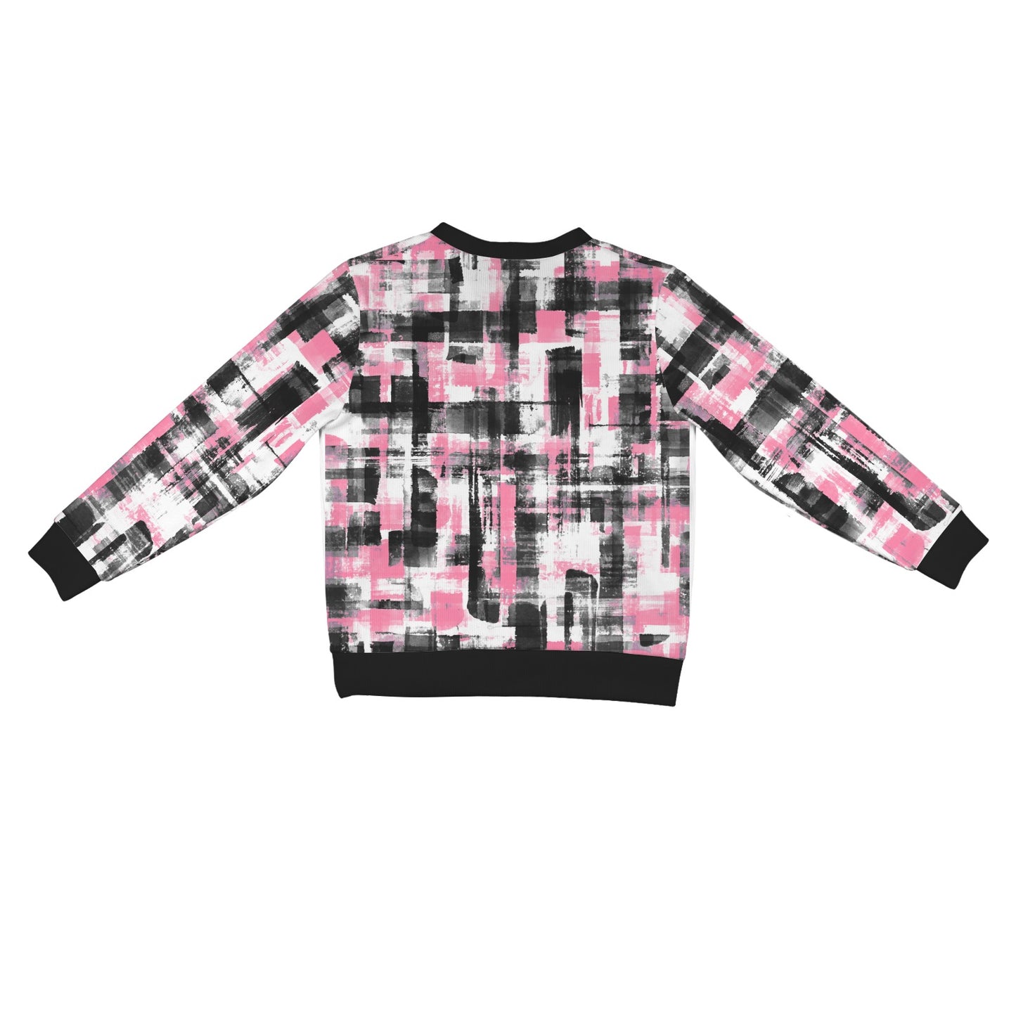 Pink, Black and White Women's Ribbed Cardigan