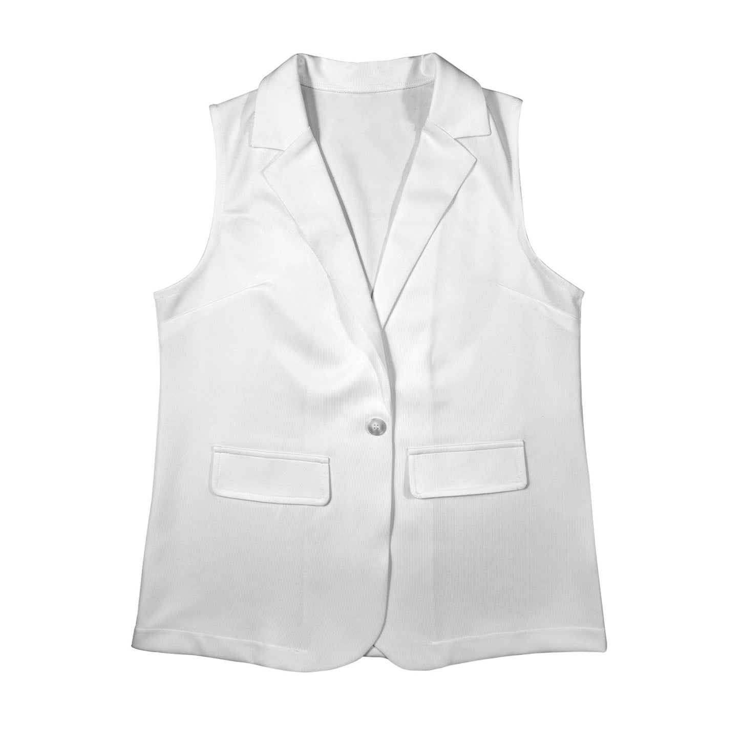 White Women's Sleeveless Blazer