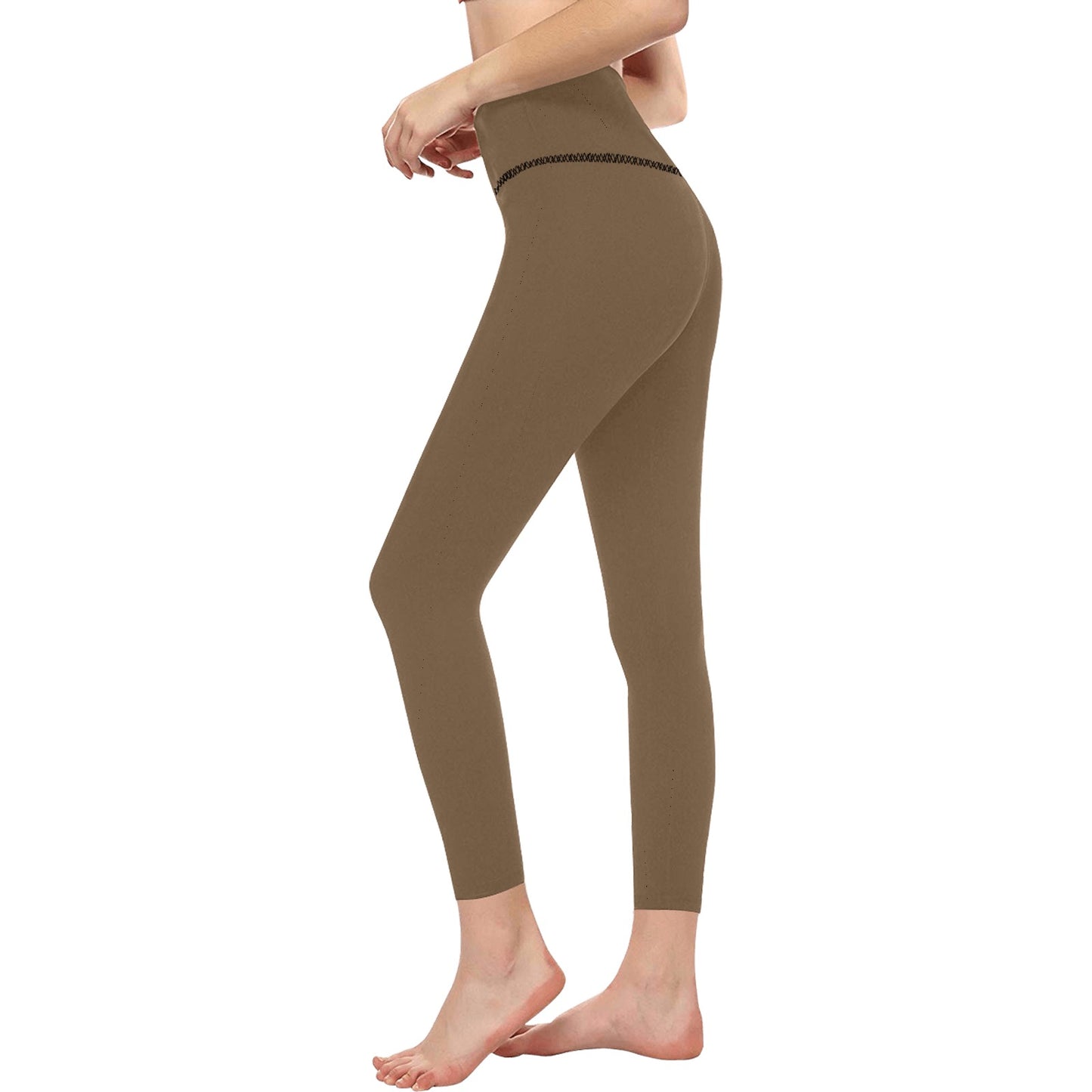 Brown High-Waisted Leggings