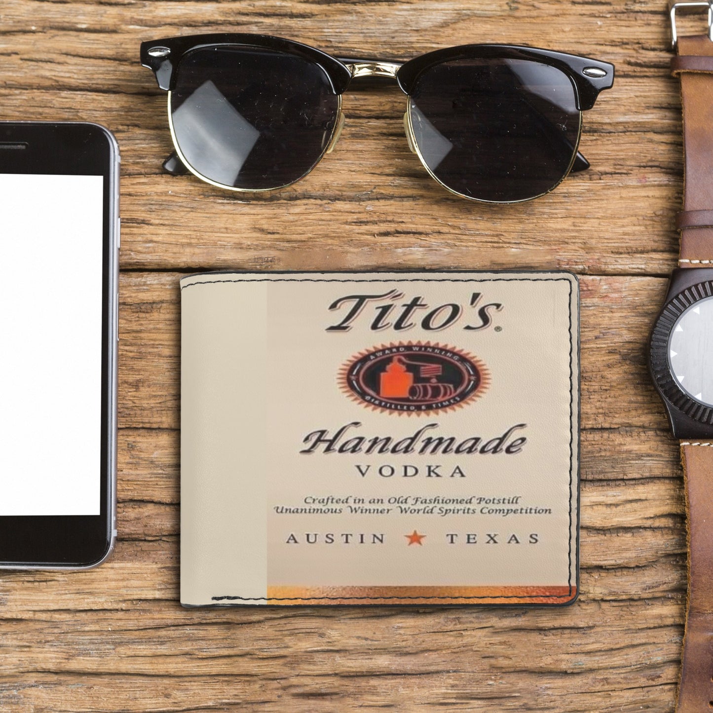 Tito’s Unisex Bifold Wallet with Multi Slots