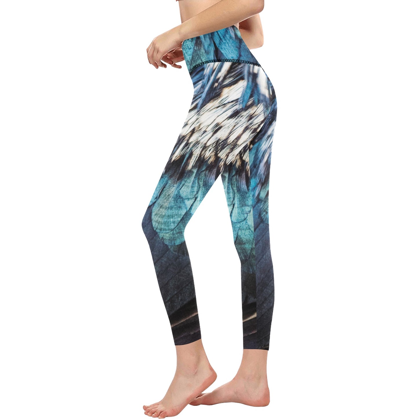 Feathers Women's High-Waisted Leggings