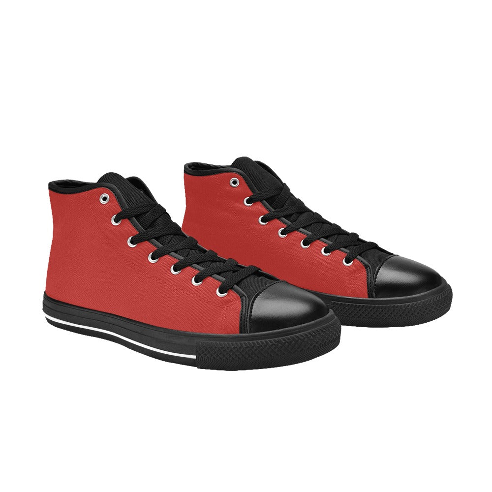Red Men's High Top Canvas Shoes