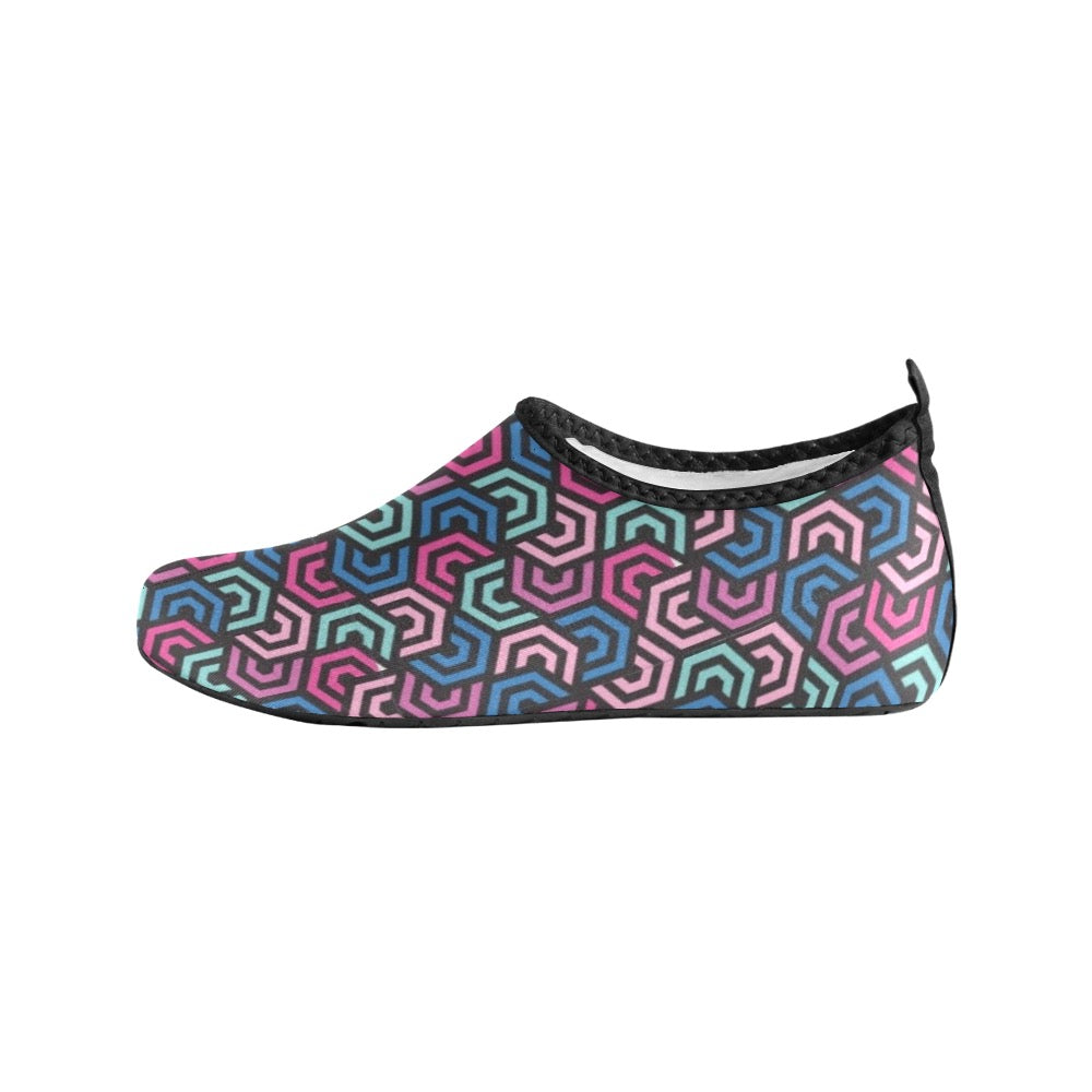 Colorful Polygon Kids' Slip-On Water Shoes