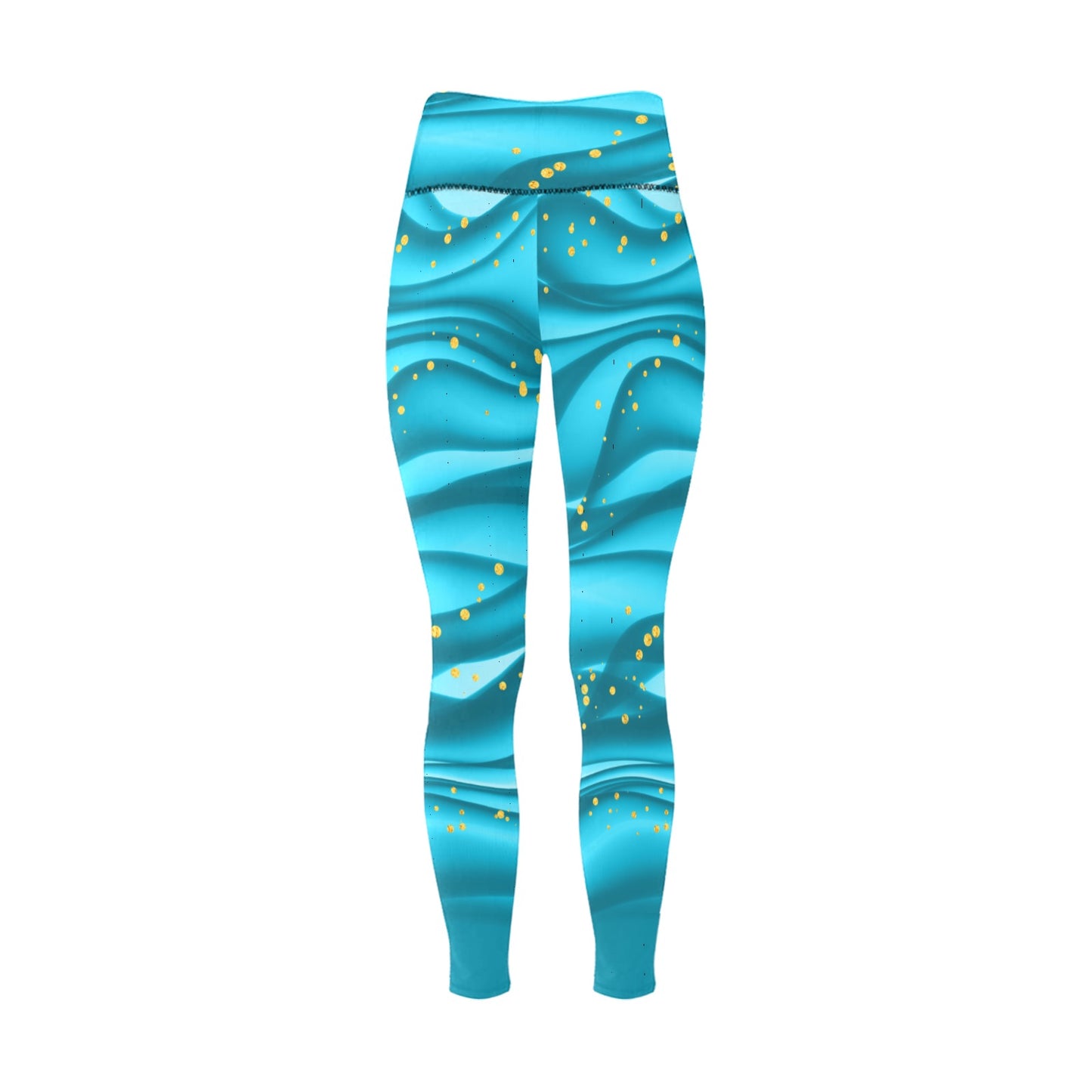 Water Waves High-Waisted Leggings