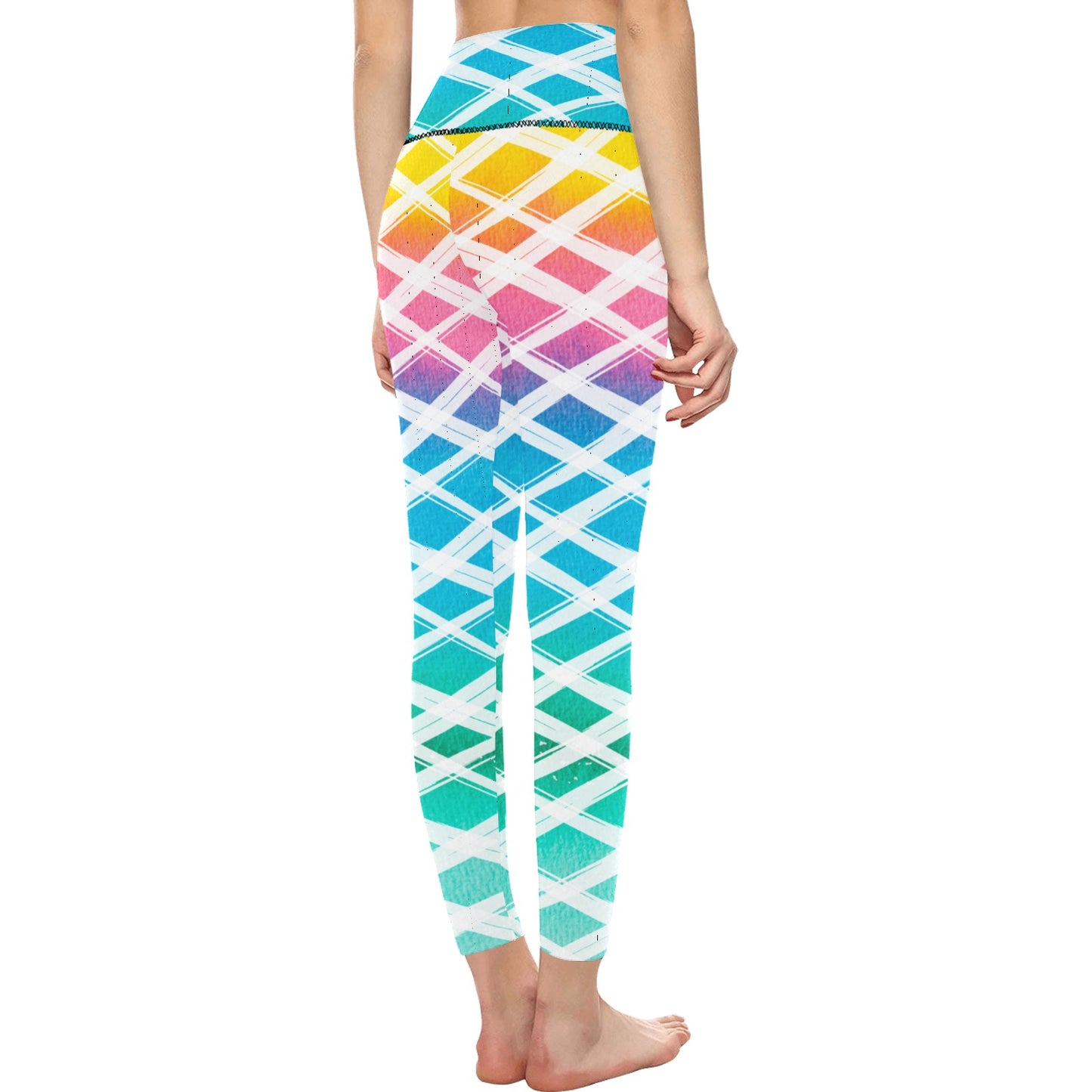 Color Split High-Waisted Leggings