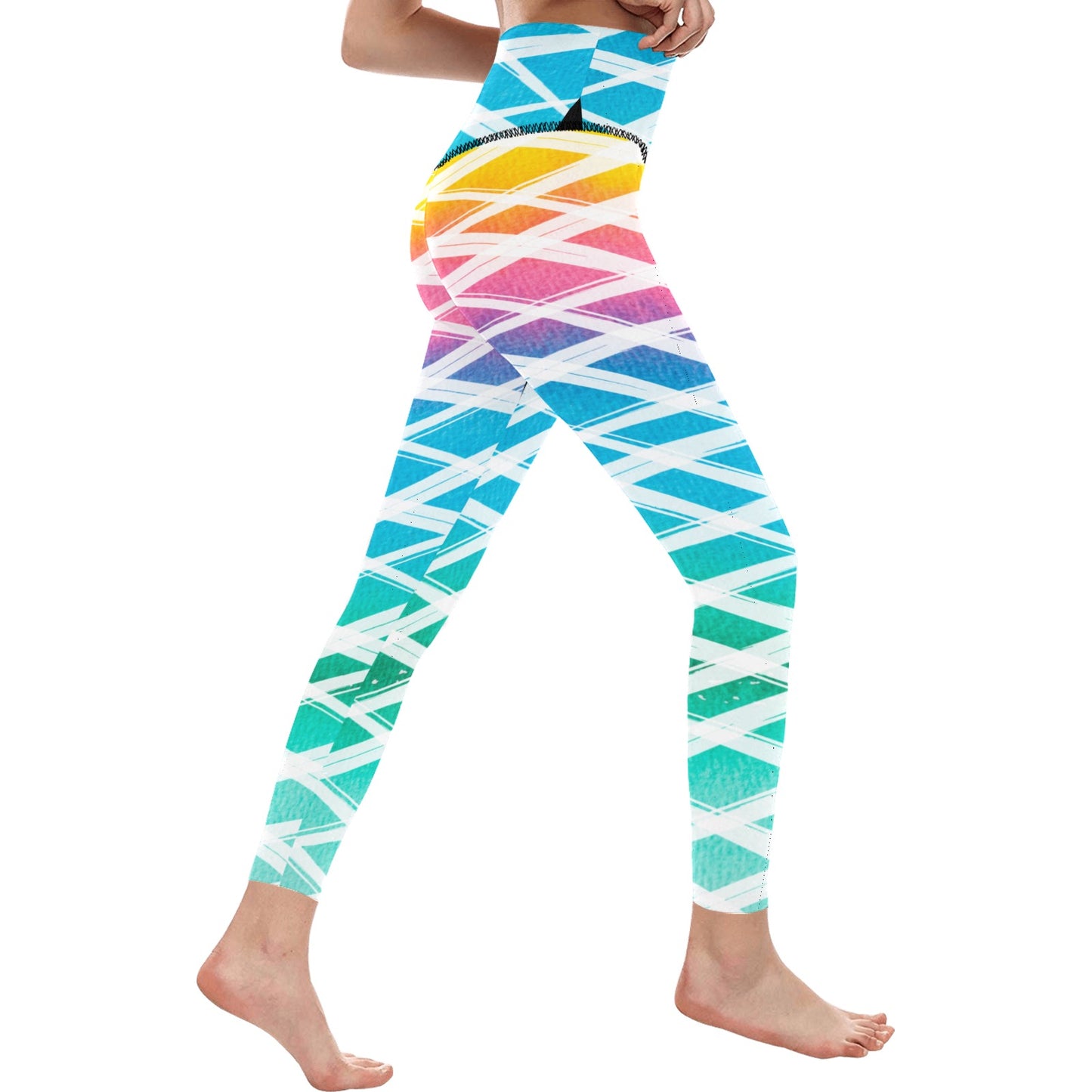 Color Split High-Waisted Leggings