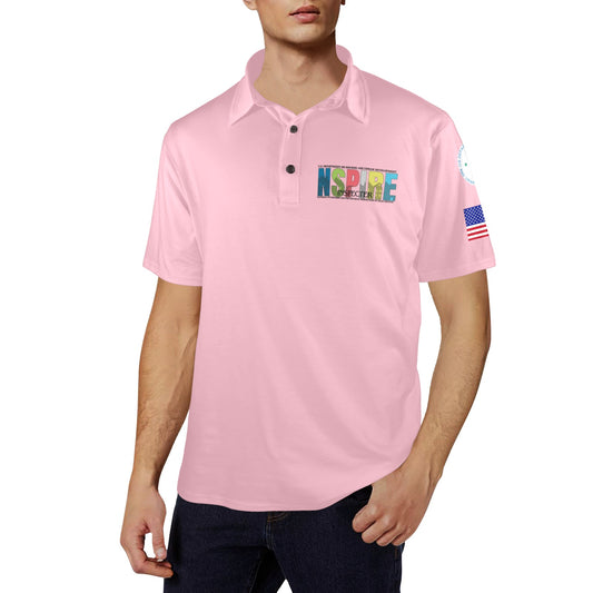 Light Pink Men's Polo Shirt