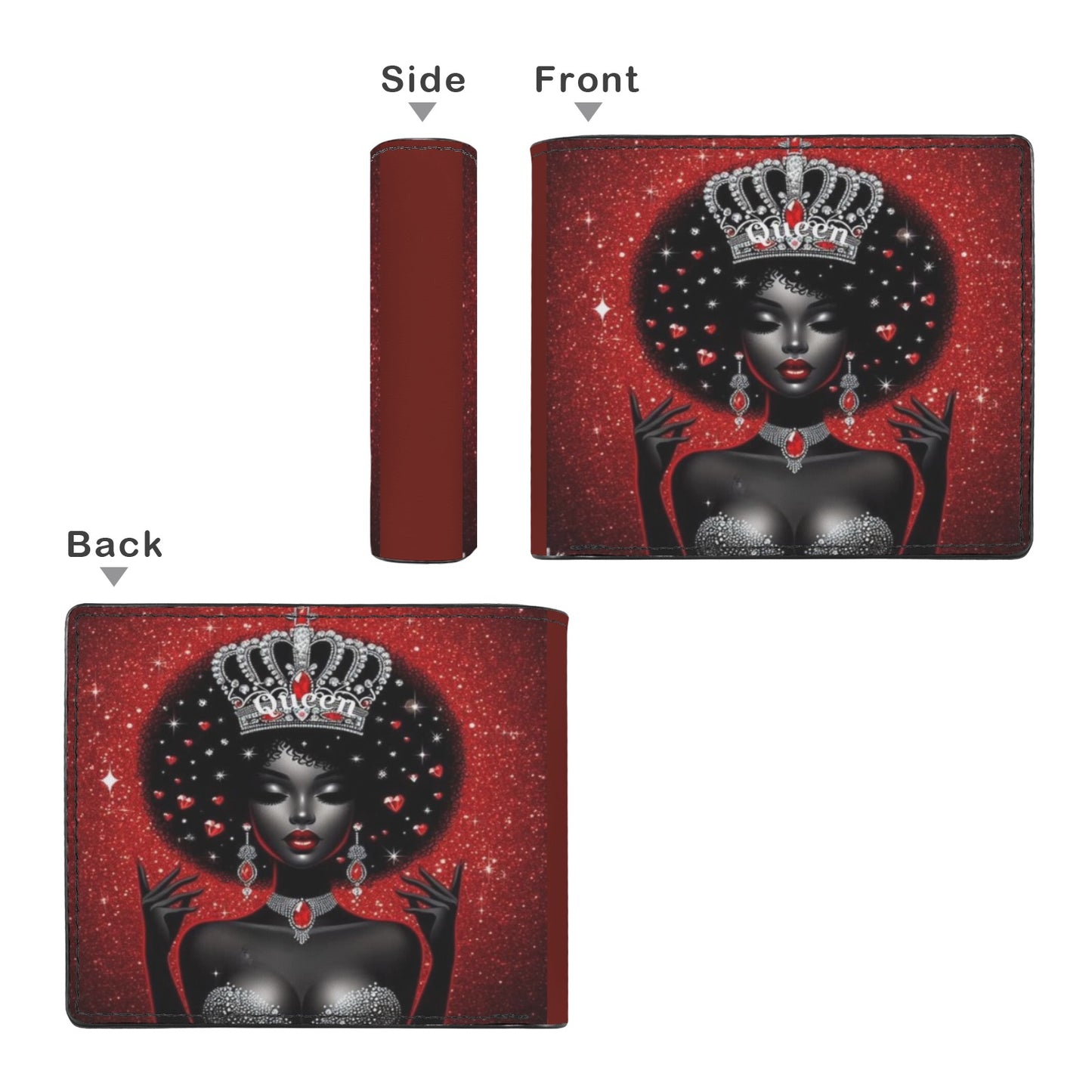 Red Queen Diva Bifold Wallet with Multi Slots