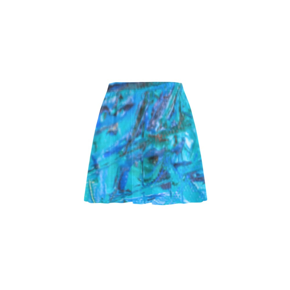 Blue and Aqua Mini Skating Skirt