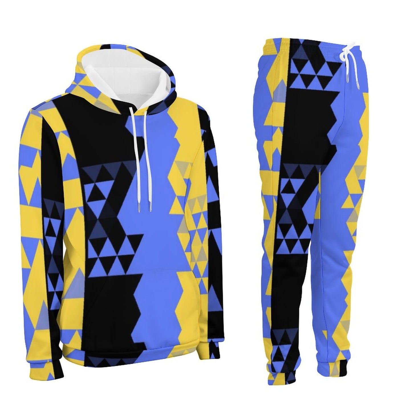 Blue Yellow Men’s Sweater Tracksuit