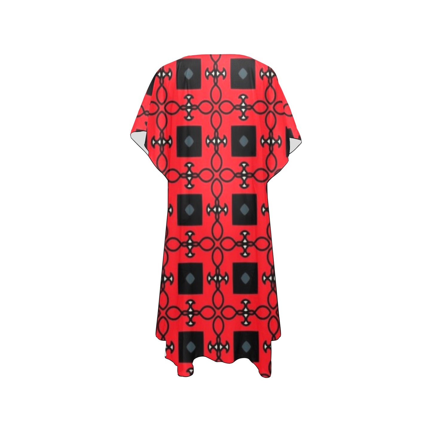 Black and Red Fashion Chiffon Cover Ups