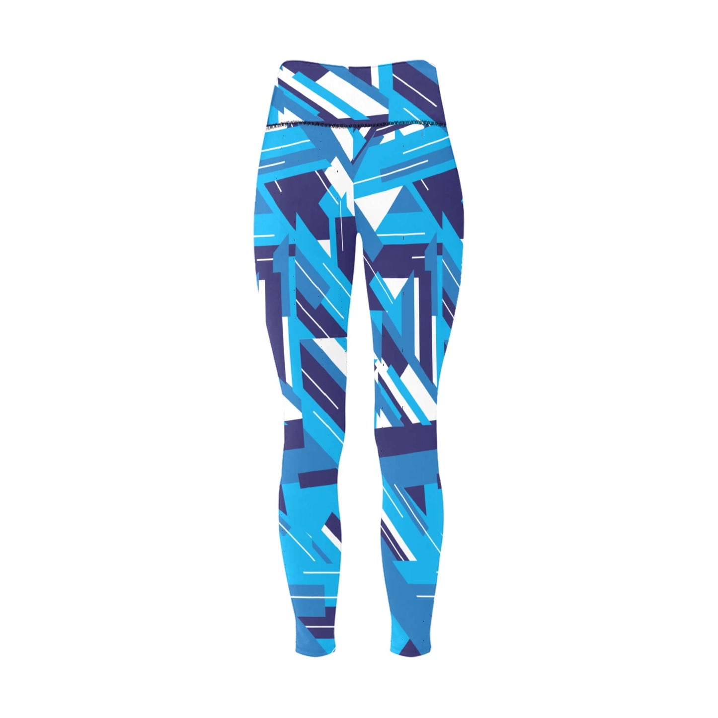 Blued Lines High-Waisted Leggings