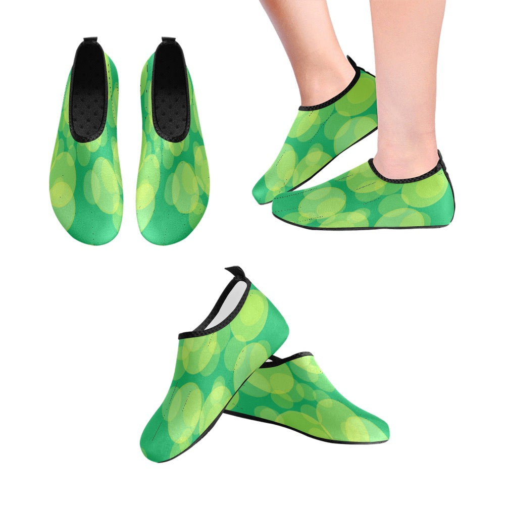 Lime Circles Kids' Slip-On Water Shoes